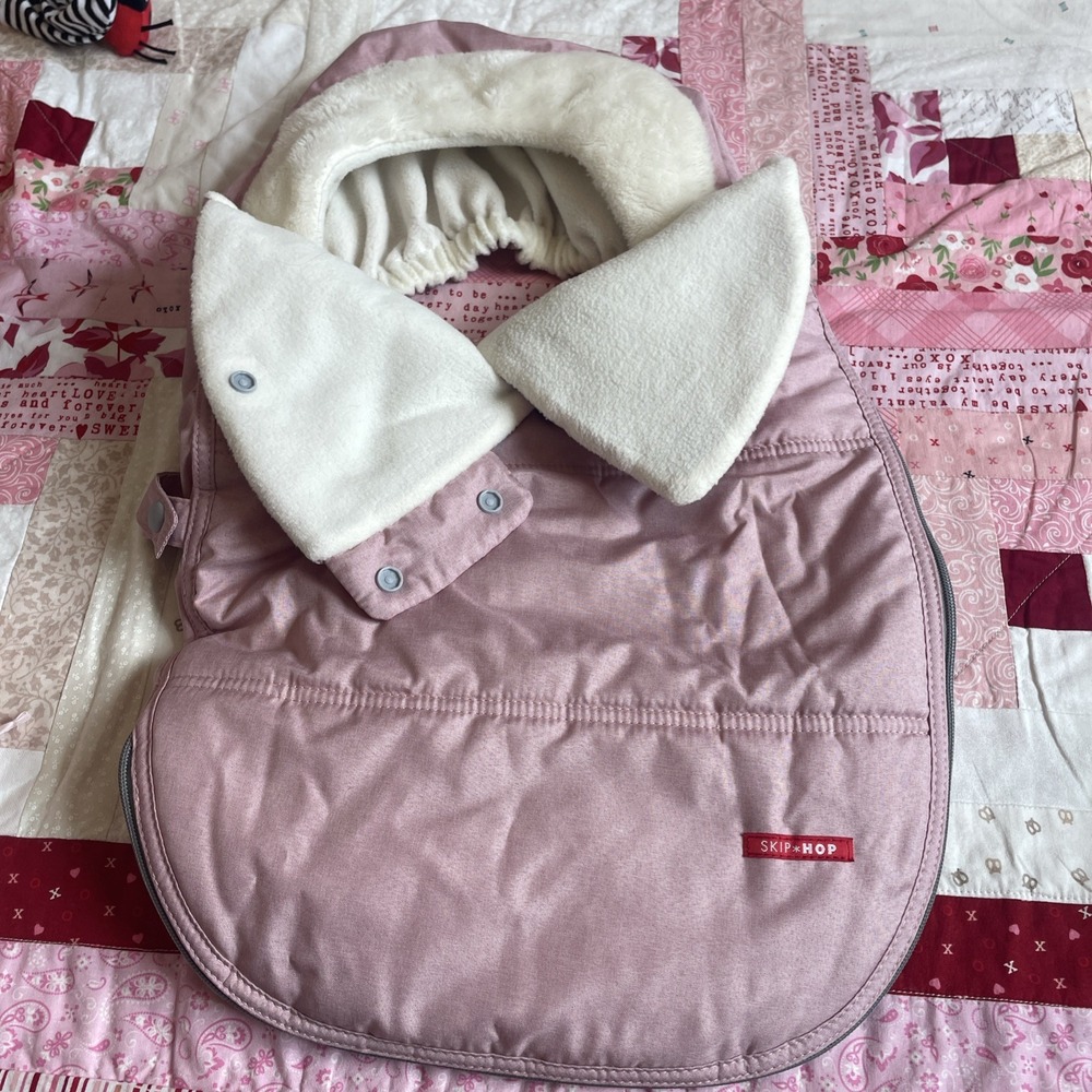 Skip Hop Winter Car Seat Cover, Stroll & Go, Pink NEW